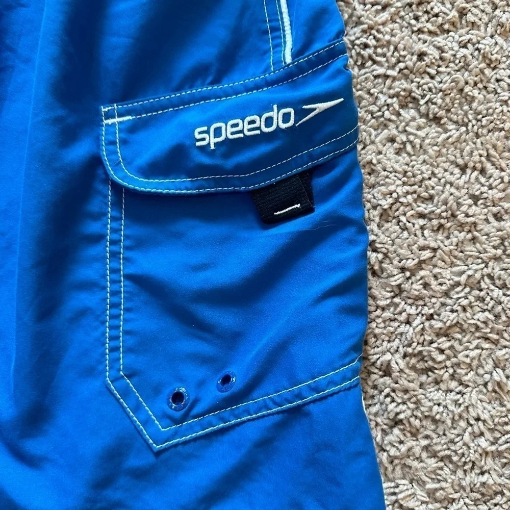 Speedo Mens 9'' Marina Volley Swim Lined Shorts XX-Large Classic Blue